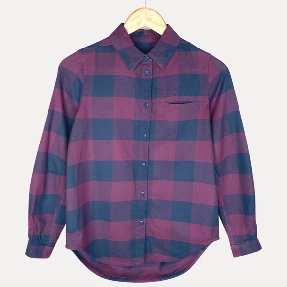 LULULEMON full day ahead revive plaid night diver galactic grape shirt - Picture 2 of 5